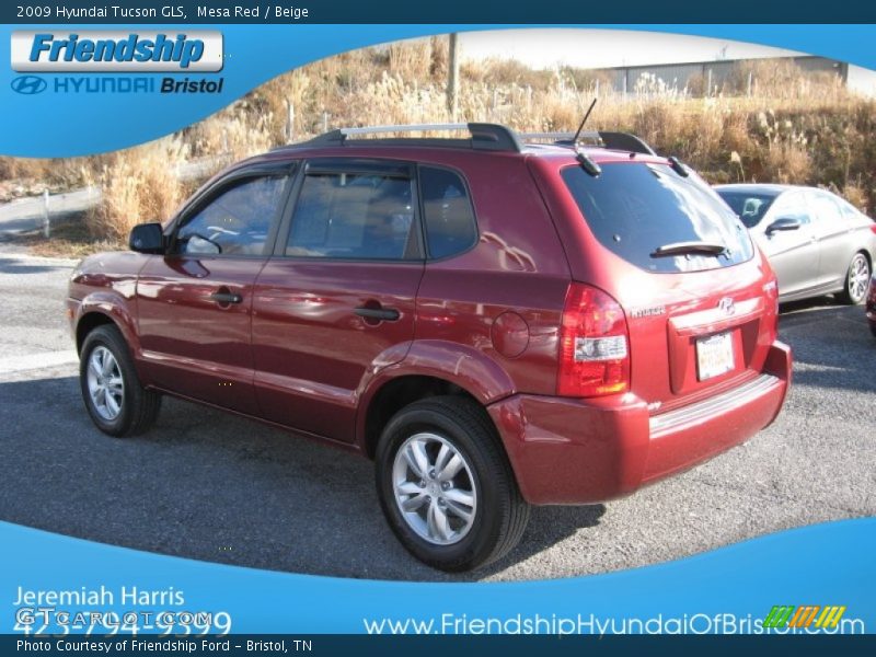 Mesa Red / Beige 2009 Hyundai Tucson GLS