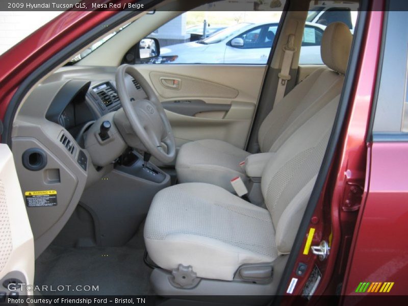 Mesa Red / Beige 2009 Hyundai Tucson GLS