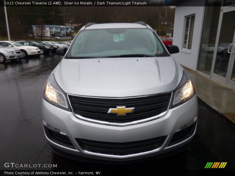Silver Ice Metallic / Dark Titanium/Light Titanium 2013 Chevrolet Traverse LS AWD