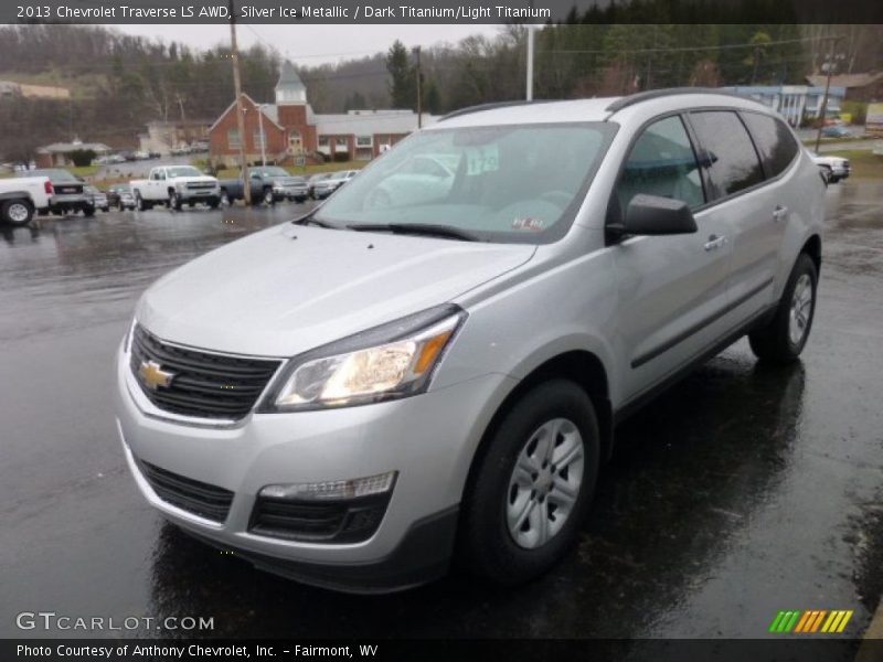 Silver Ice Metallic / Dark Titanium/Light Titanium 2013 Chevrolet Traverse LS AWD
