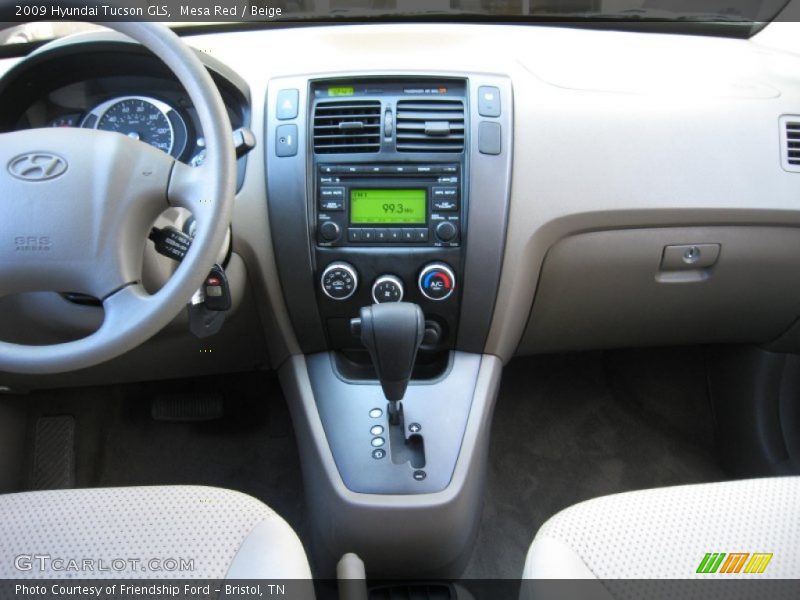 Mesa Red / Beige 2009 Hyundai Tucson GLS