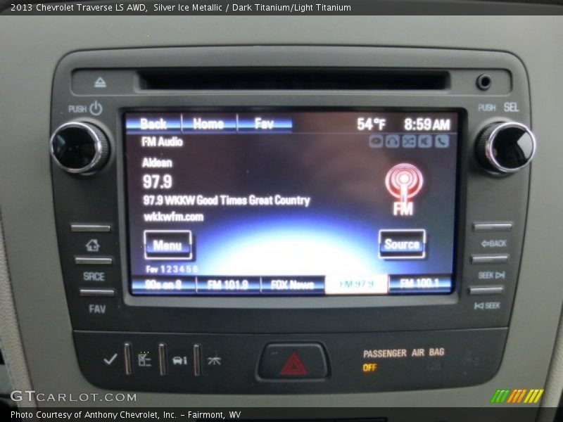 Silver Ice Metallic / Dark Titanium/Light Titanium 2013 Chevrolet Traverse LS AWD