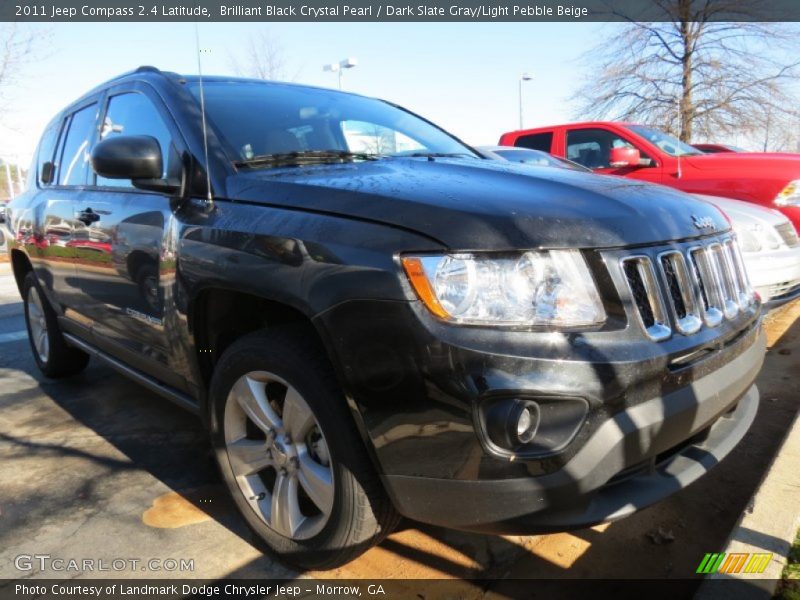 Brilliant Black Crystal Pearl / Dark Slate Gray/Light Pebble Beige 2011 Jeep Compass 2.4 Latitude