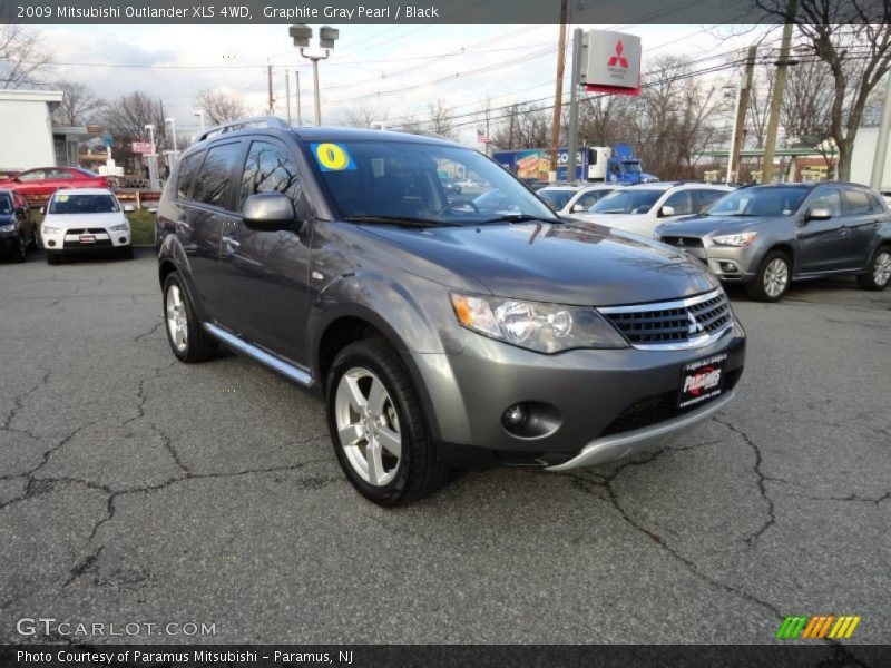 Graphite Gray Pearl / Black 2009 Mitsubishi Outlander XLS 4WD