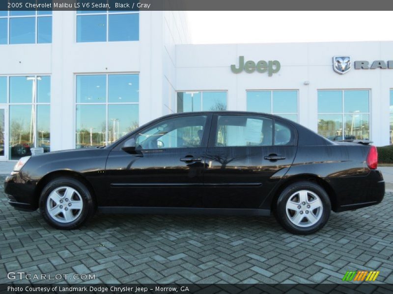Black / Gray 2005 Chevrolet Malibu LS V6 Sedan