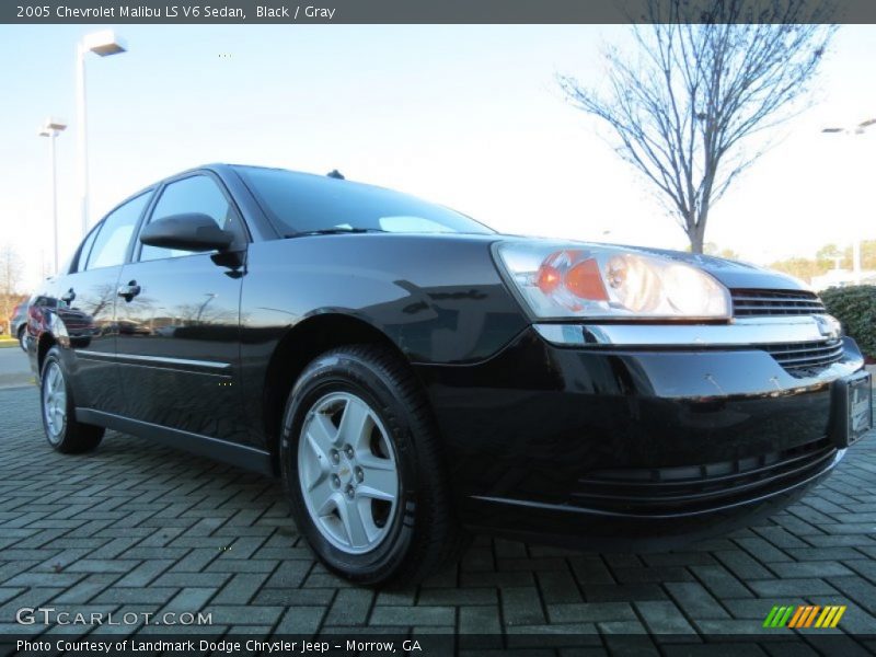Black / Gray 2005 Chevrolet Malibu LS V6 Sedan