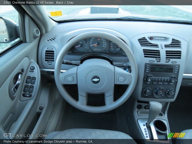 Black / Gray 2005 Chevrolet Malibu LS V6 Sedan