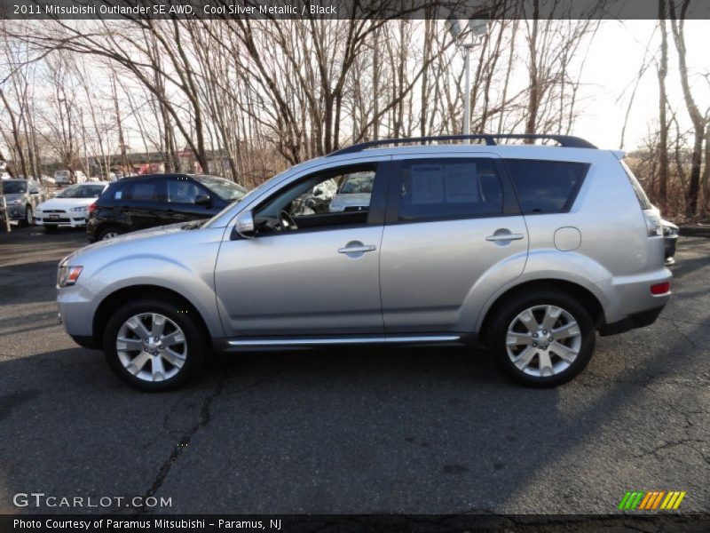Cool Silver Metallic / Black 2011 Mitsubishi Outlander SE AWD