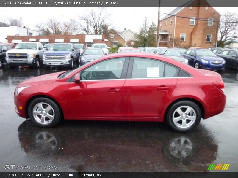 Crystal Red Metallic Tintcoat / Jet Black 2013 Chevrolet Cruze LT