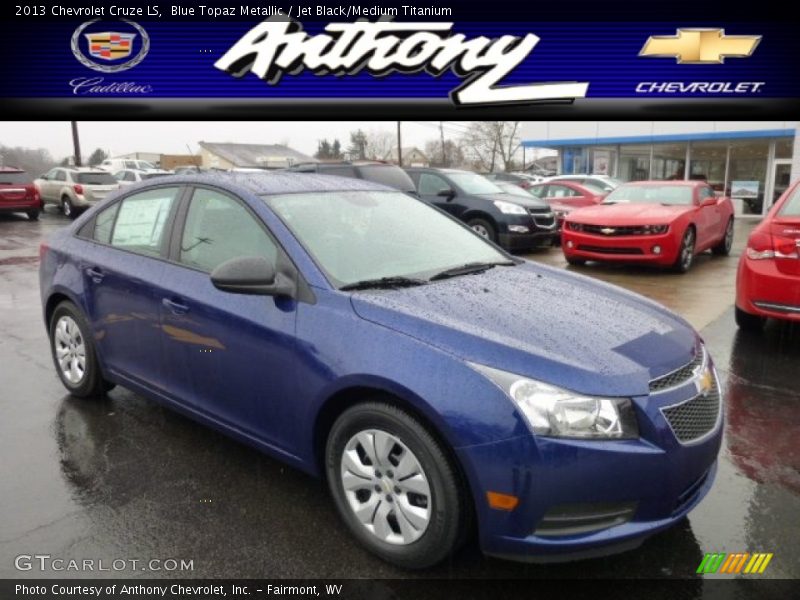Blue Topaz Metallic / Jet Black/Medium Titanium 2013 Chevrolet Cruze LS