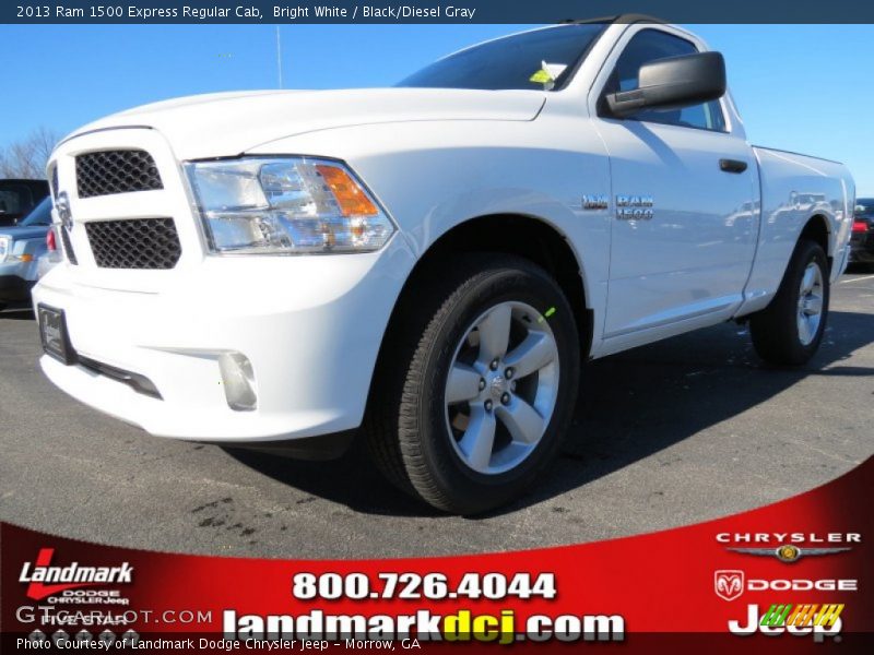 Bright White / Black/Diesel Gray 2013 Ram 1500 Express Regular Cab