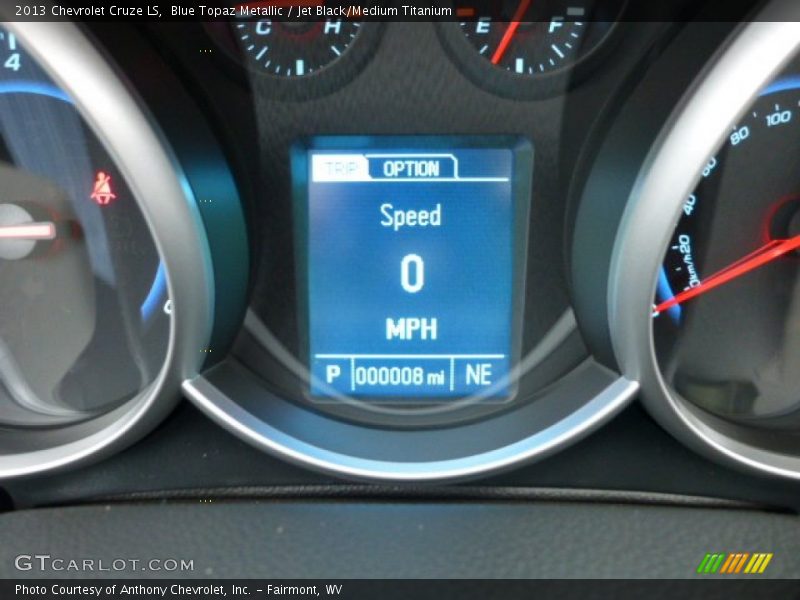 Blue Topaz Metallic / Jet Black/Medium Titanium 2013 Chevrolet Cruze LS