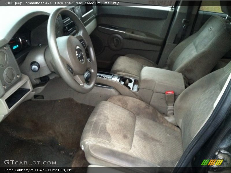 Dark Khaki Pearl / Medium Slate Gray 2006 Jeep Commander 4x4