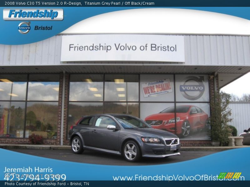 Titanium Grey Pearl / Off Black/Cream 2008 Volvo C30 T5 Version 2.0 R-Design