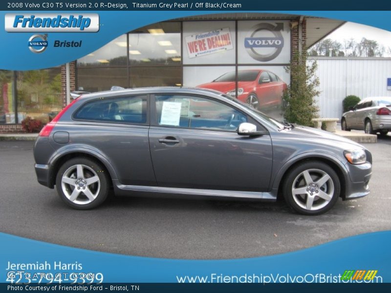 Titanium Grey Pearl / Off Black/Cream 2008 Volvo C30 T5 Version 2.0 R-Design