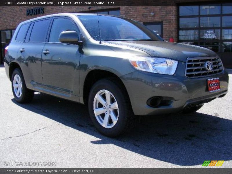 Cypress Green Pearl / Sand Beige 2008 Toyota Highlander 4WD