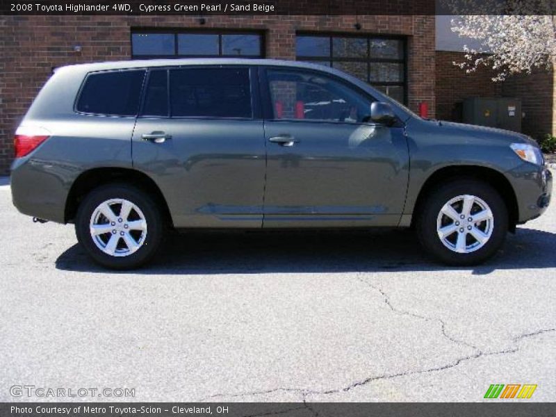 Cypress Green Pearl / Sand Beige 2008 Toyota Highlander 4WD