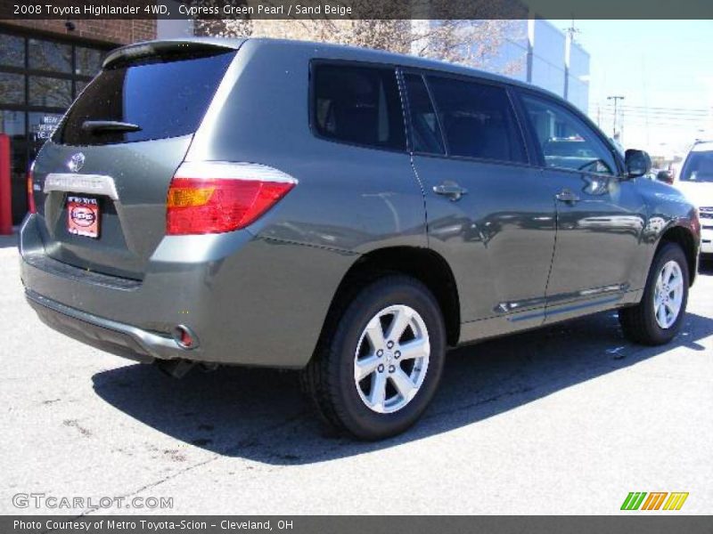 Cypress Green Pearl / Sand Beige 2008 Toyota Highlander 4WD
