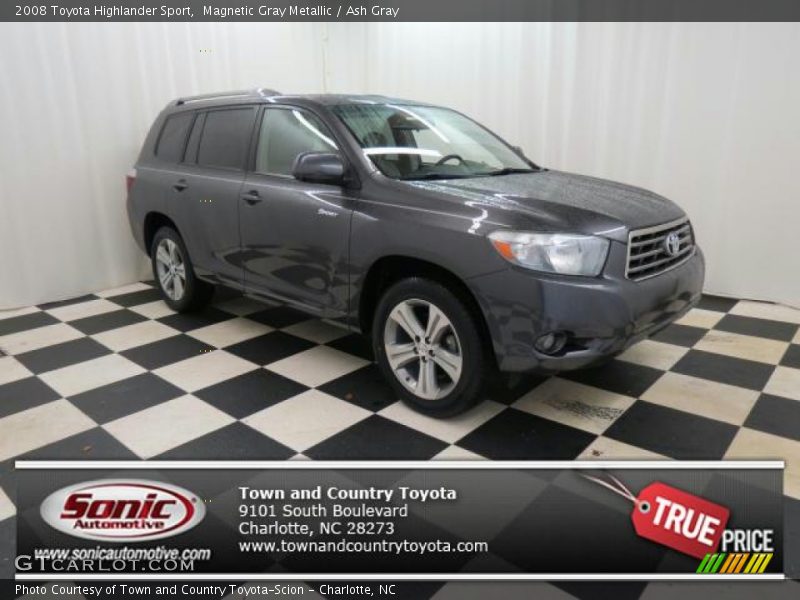 Magnetic Gray Metallic / Ash Gray 2008 Toyota Highlander Sport