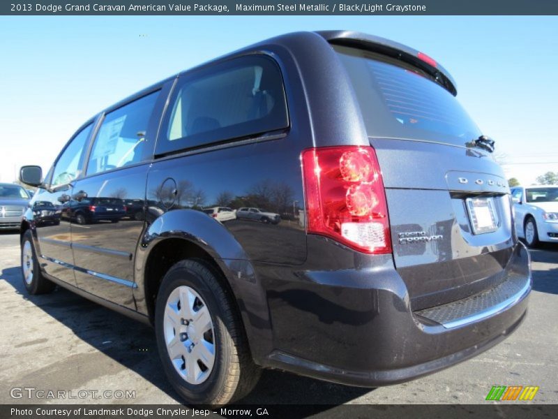 Maximum Steel Metallic / Black/Light Graystone 2013 Dodge Grand Caravan American Value Package