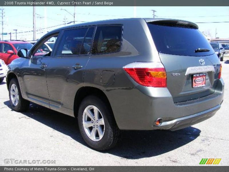 Cypress Green Pearl / Sand Beige 2008 Toyota Highlander 4WD