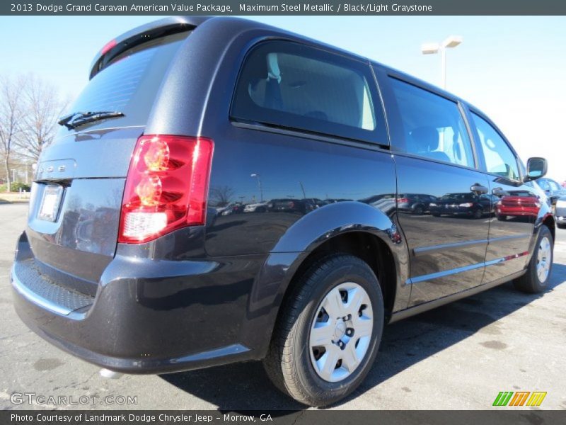 Maximum Steel Metallic / Black/Light Graystone 2013 Dodge Grand Caravan American Value Package