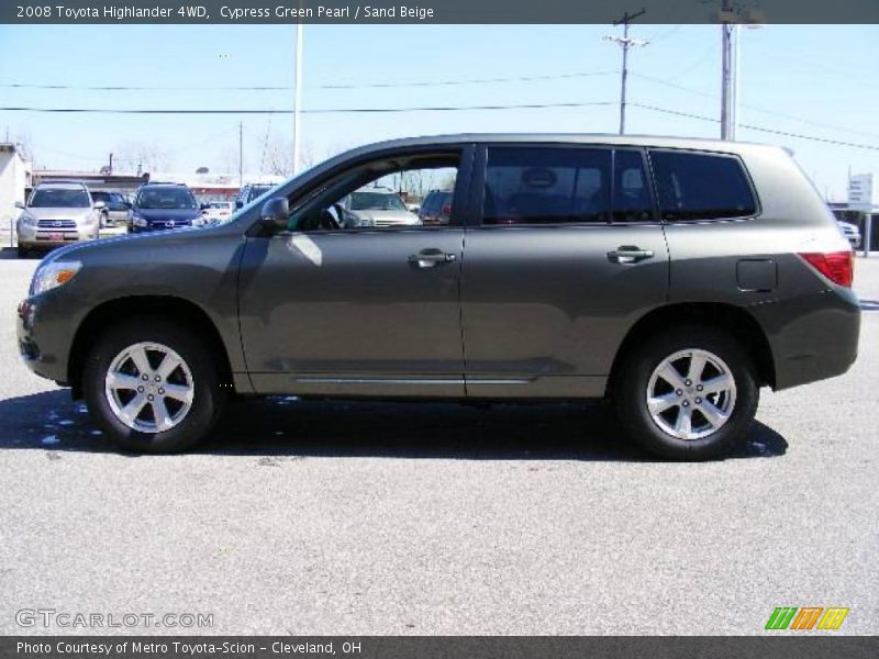 Cypress Green Pearl / Sand Beige 2008 Toyota Highlander 4WD