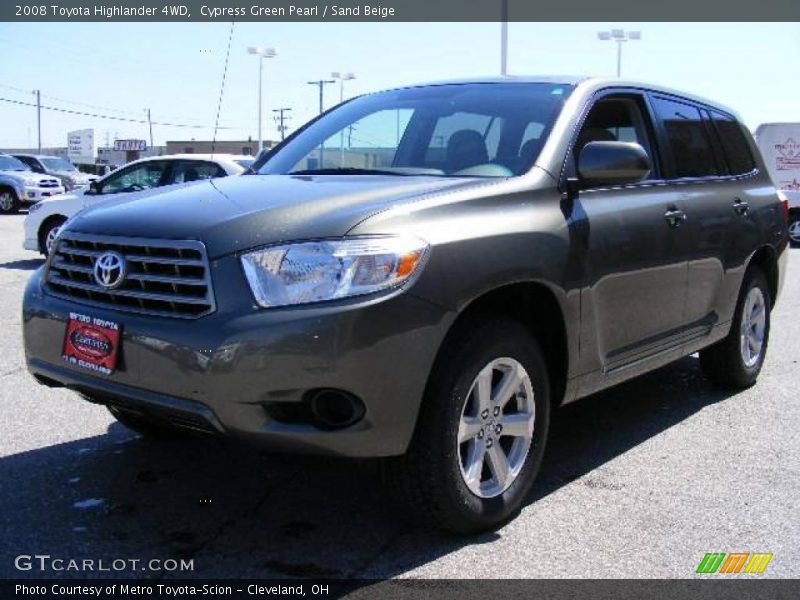 Cypress Green Pearl / Sand Beige 2008 Toyota Highlander 4WD