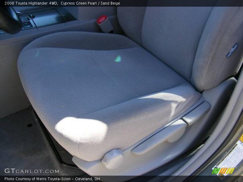 Cypress Green Pearl / Sand Beige 2008 Toyota Highlander 4WD