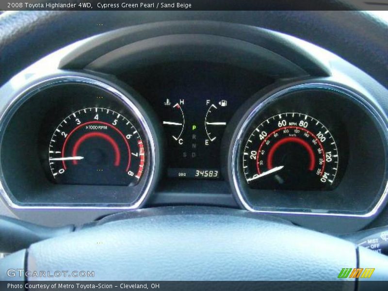 Cypress Green Pearl / Sand Beige 2008 Toyota Highlander 4WD