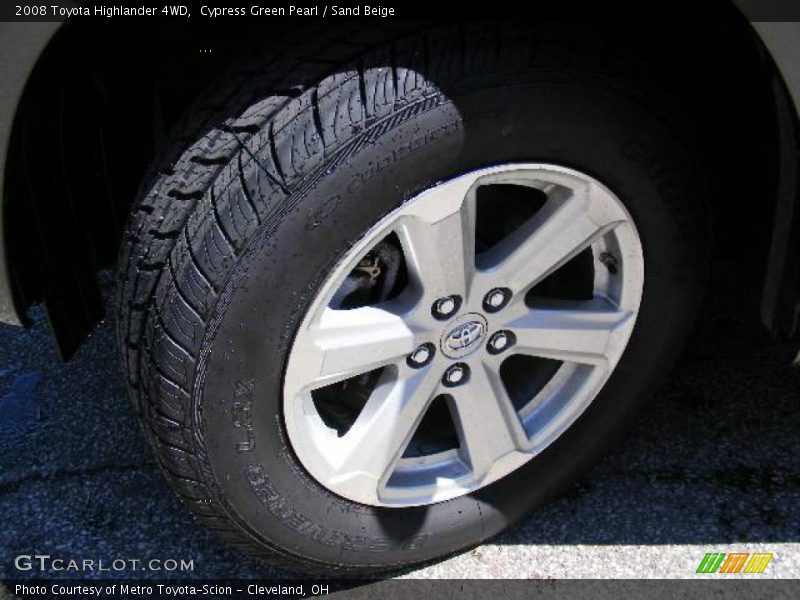 Cypress Green Pearl / Sand Beige 2008 Toyota Highlander 4WD