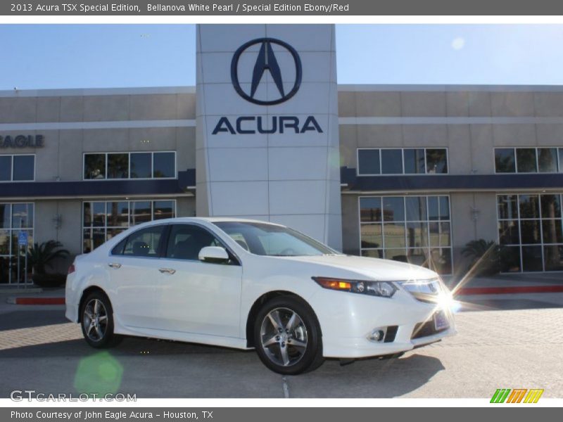 Bellanova White Pearl / Special Edition Ebony/Red 2013 Acura TSX Special Edition