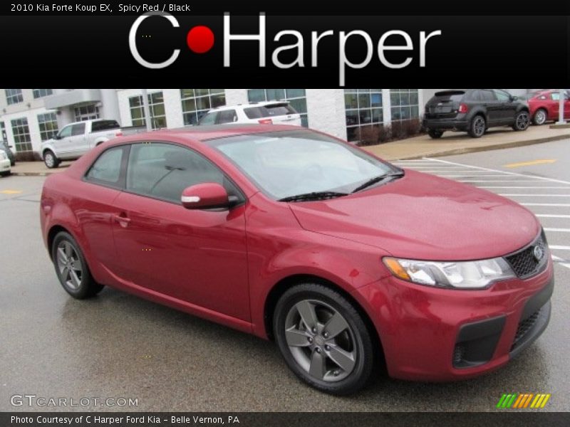 Spicy Red / Black 2010 Kia Forte Koup EX