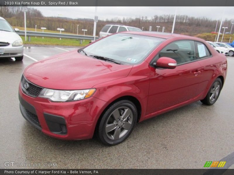 Spicy Red / Black 2010 Kia Forte Koup EX