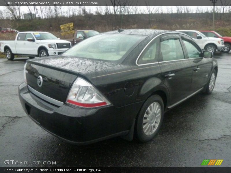 Black / Medium Light Stone 2008 Mercury Sable Sedan