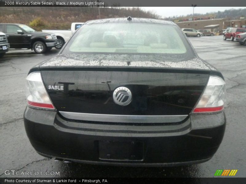 Black / Medium Light Stone 2008 Mercury Sable Sedan