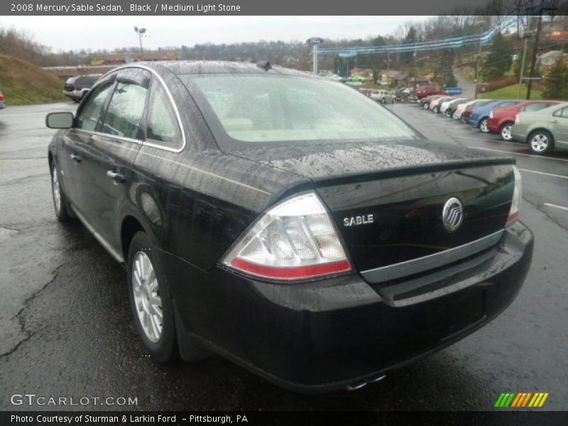 Black / Medium Light Stone 2008 Mercury Sable Sedan