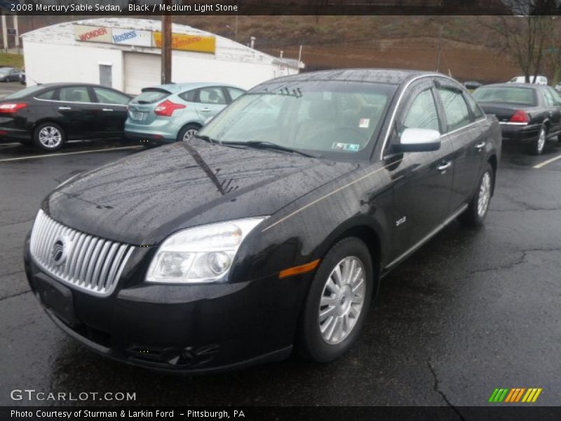 Black / Medium Light Stone 2008 Mercury Sable Sedan