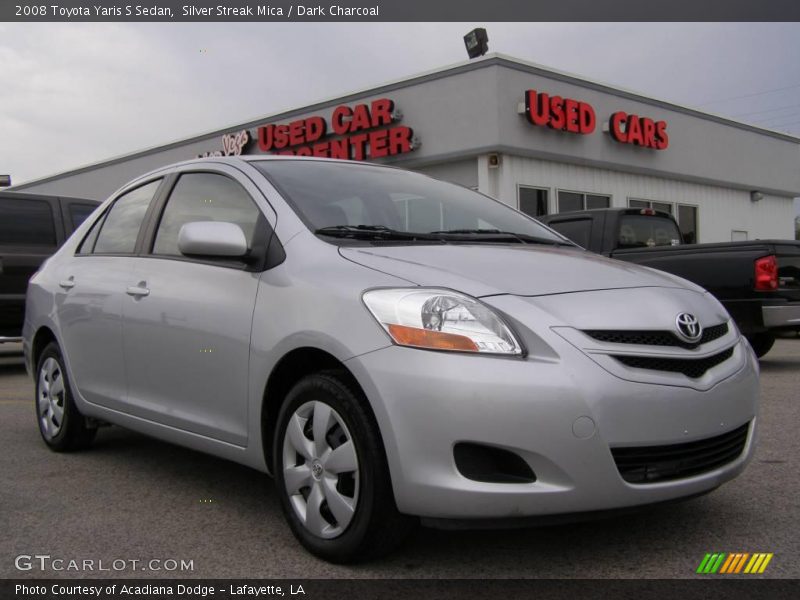 Silver Streak Mica / Dark Charcoal 2008 Toyota Yaris S Sedan