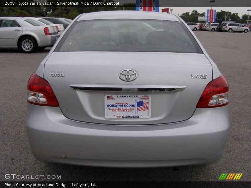 Silver Streak Mica / Dark Charcoal 2008 Toyota Yaris S Sedan