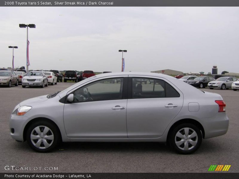 Silver Streak Mica / Dark Charcoal 2008 Toyota Yaris S Sedan