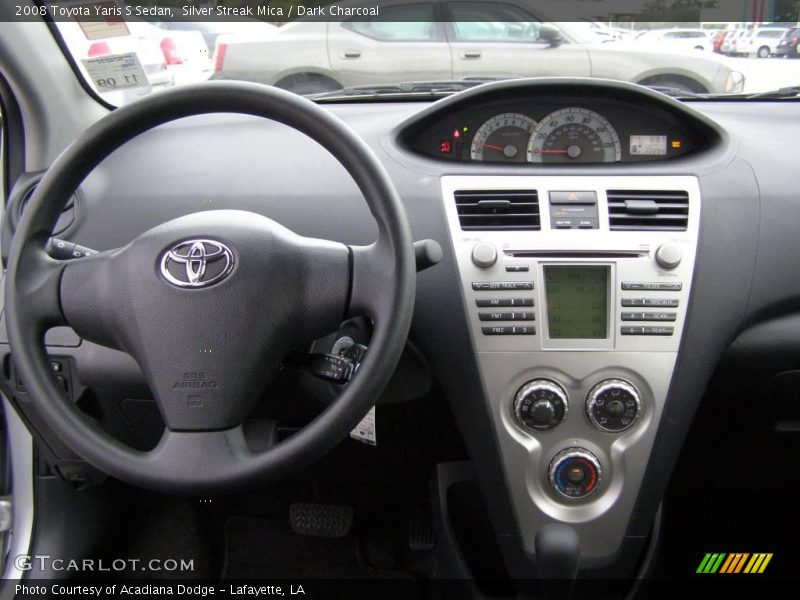 Silver Streak Mica / Dark Charcoal 2008 Toyota Yaris S Sedan