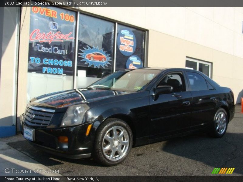Sable Black / Light Gray/Ebony 2003 Cadillac CTS Sedan