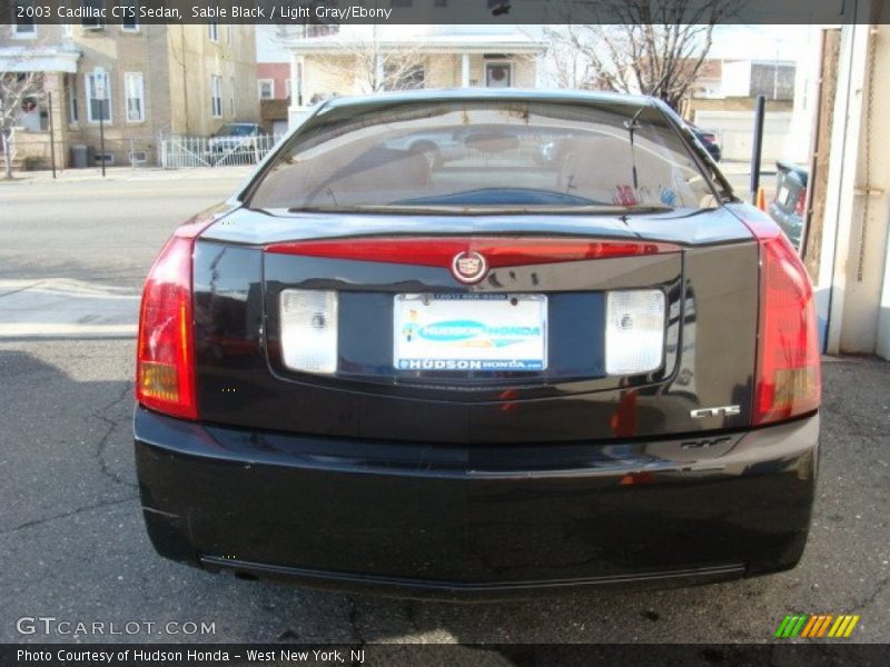 Sable Black / Light Gray/Ebony 2003 Cadillac CTS Sedan