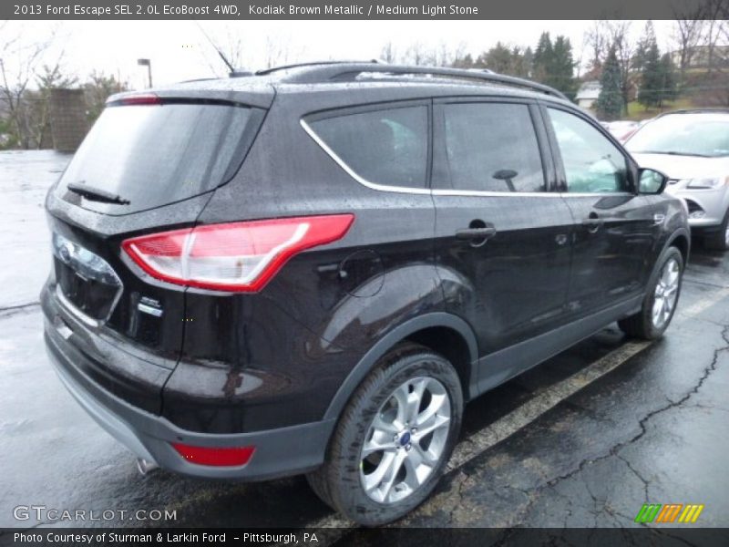 Kodiak Brown Metallic / Medium Light Stone 2013 Ford Escape SEL 2.0L EcoBoost 4WD