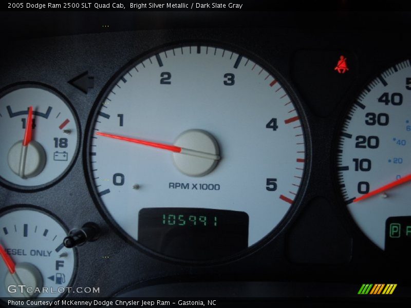 Bright Silver Metallic / Dark Slate Gray 2005 Dodge Ram 2500 SLT Quad Cab
