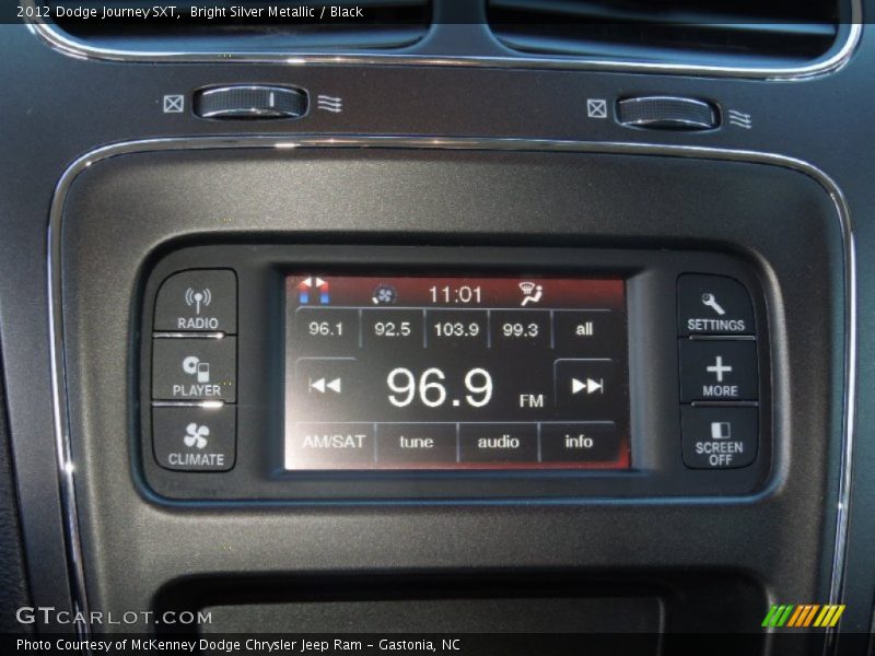 Bright Silver Metallic / Black 2012 Dodge Journey SXT