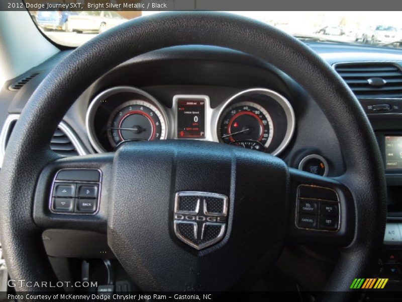 Bright Silver Metallic / Black 2012 Dodge Journey SXT