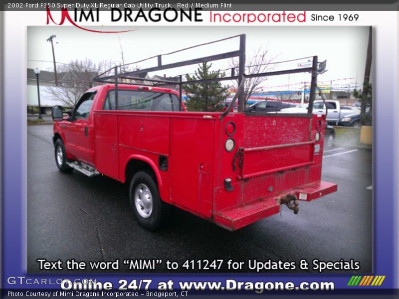Red / Medium Flint 2002 Ford F350 Super Duty XL Regular Cab Utility Truck