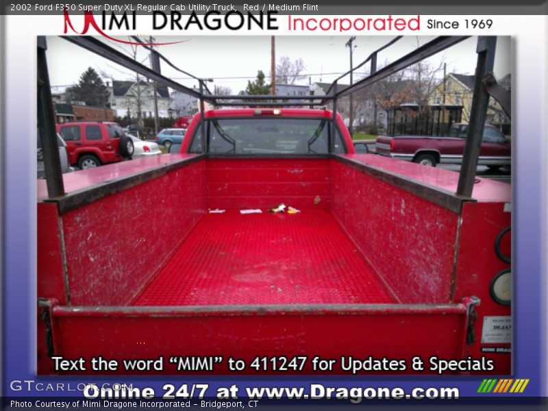 Red / Medium Flint 2002 Ford F350 Super Duty XL Regular Cab Utility Truck